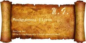 Medgyessy Ilona névjegykártya
